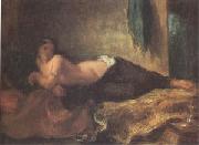 Eugene Delacroix Odalisque (mk05) oil on canvas